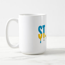 St. Lucia Drip Text | Karibisk flaggdesign | Fan Kaffemugg