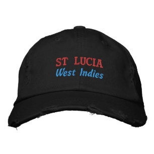 St Lucia embroized basebollsockel Broderad Keps