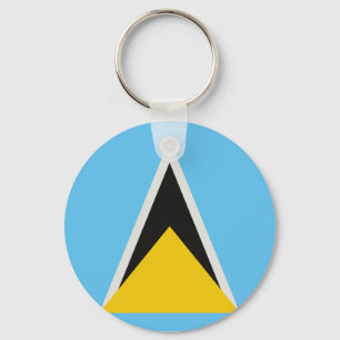 St Lucia Flagga Nyckelring