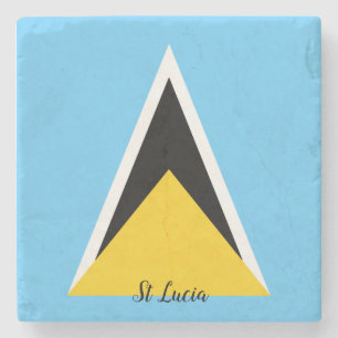 St Lucia Flagga Stenunderlägg