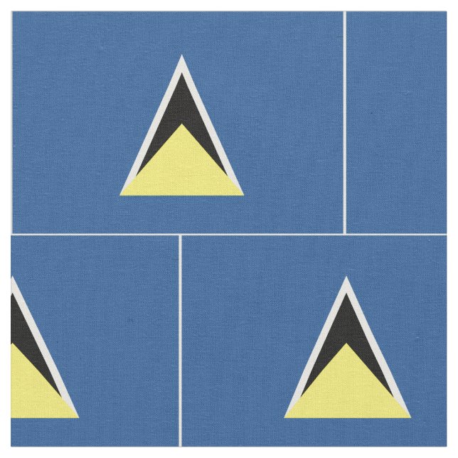St Lucia flagga Tyg (Närbild)