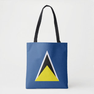 St Lucia flagga Tygkasse