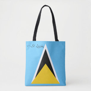 St Lucia Flagga Tygkasse