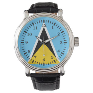 St Lucia Flagga Watch Armbandsur