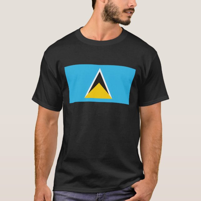 St Lucia flaggaT-tröja Tee (Framsida)