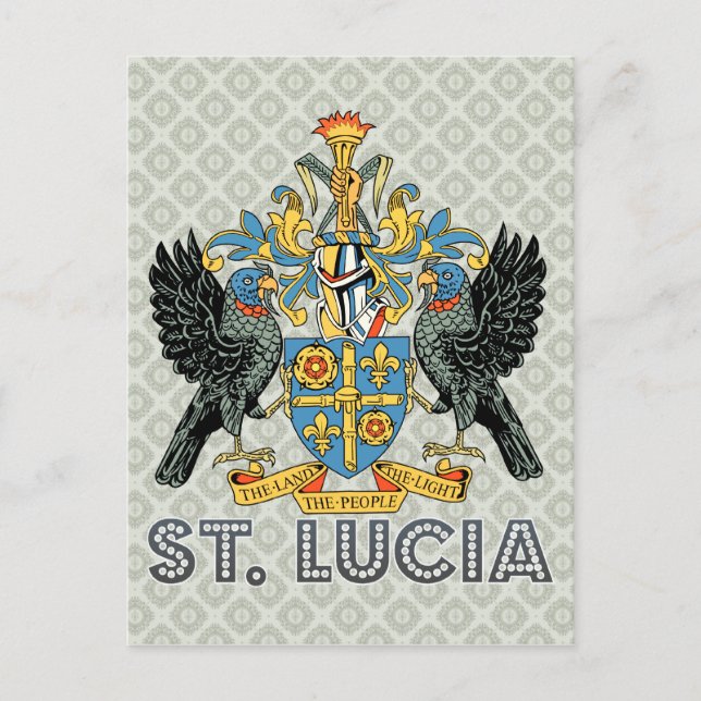 St. Lucia High Quality Jacka of Arm Vykort (Framsida)