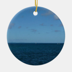 St. Lucia Horizon Blue Ocean Julgransprydnad Keramik