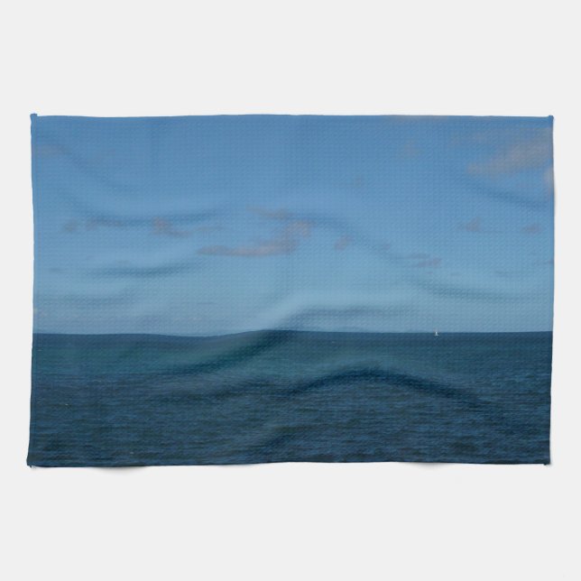St. Lucia Horizon Blue Ocean Kökshandduk (Horisontell)