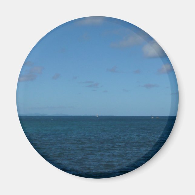 St. Lucia Horizon Blue Ocean Magnet (Framsidan)