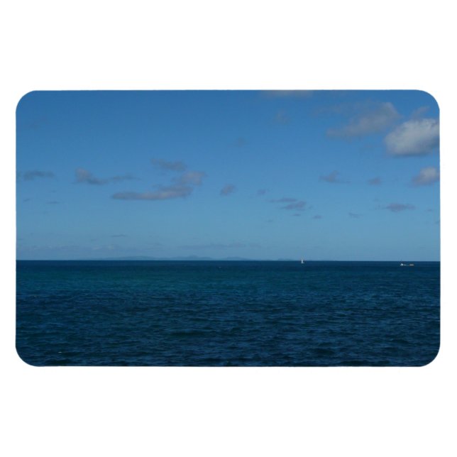St. Lucia Horizon Blue Ocean Magnet (Horisontell)