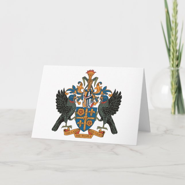 St. Lucia Jackar av Arm Greeting Card Kort (Framsida)