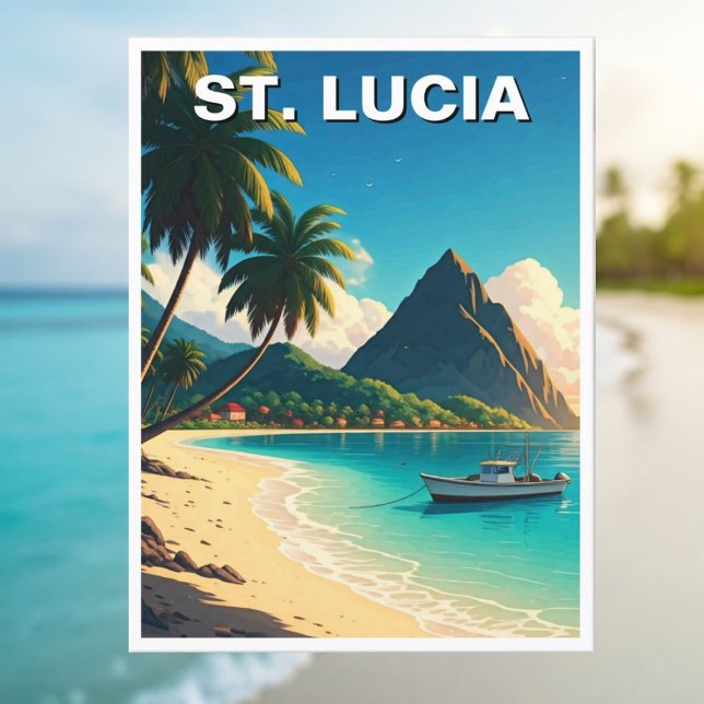 St. Lucia Karibien resor Vykort (Skapare uppladdad)