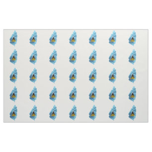 St Lucia Karta flagga Tyg