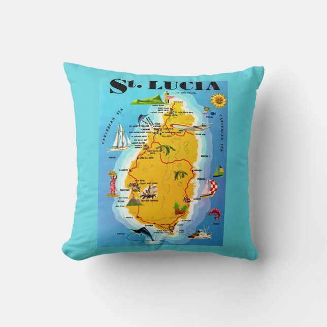 St Lucia Kartkort  Kudde (Framsida)
