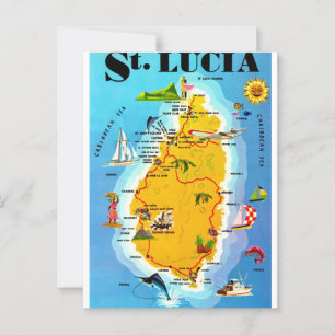St Lucia Kartkort Vykort