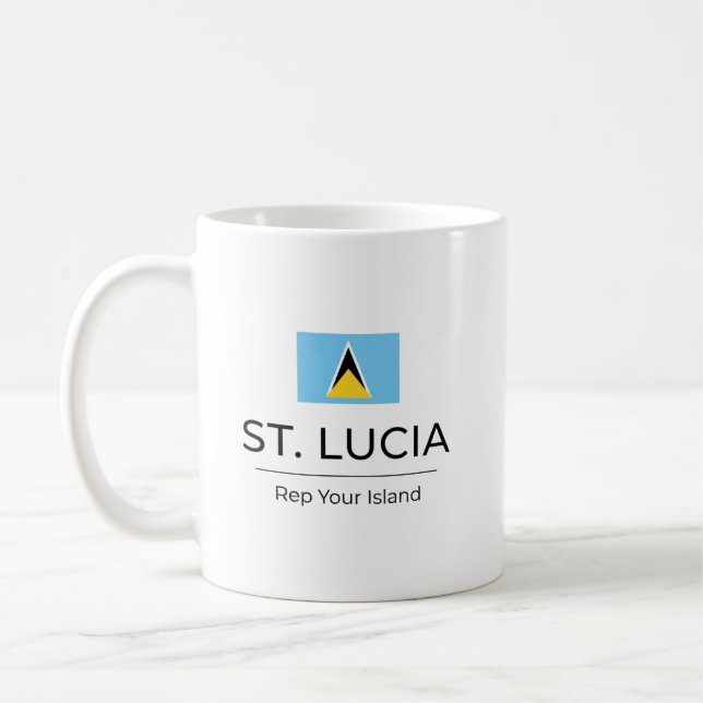 St. Lucia Minimalist | Varje dags stolthet Kaffemugg (Vänster)