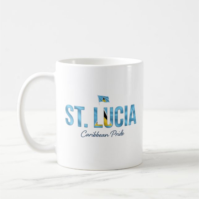 St. Lucia Önamn | Varje dags stolthet Kaffemugg (Vänster)