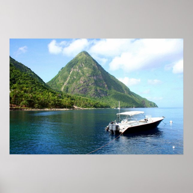 St Lucia Pitons Poster (Framsidan)
