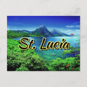 St. Lucia Pitons Vykort