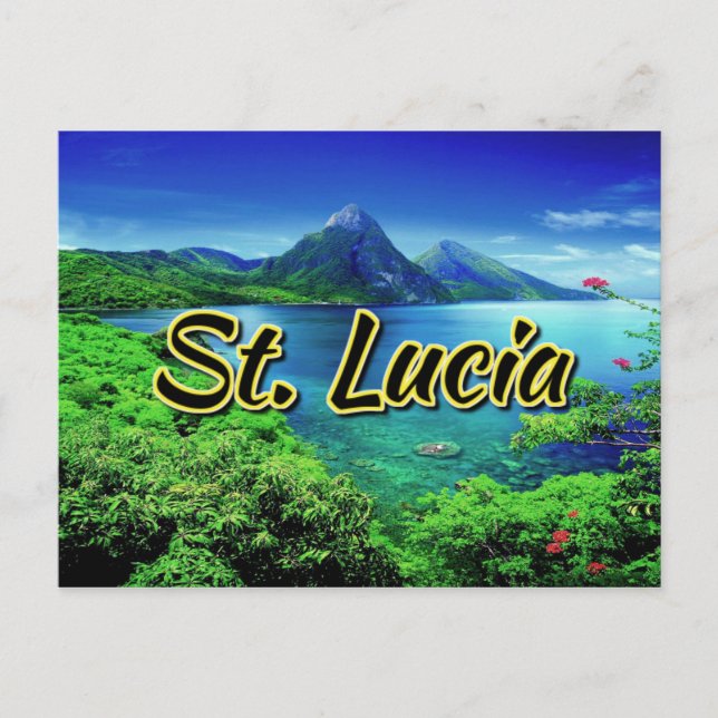 St. Lucia Pitons Vykort (Framsida)