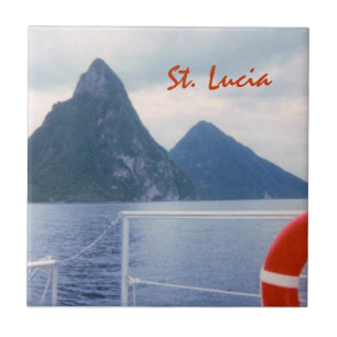 St Lucia ringbultar från havet belägger med tege Kakelplatta