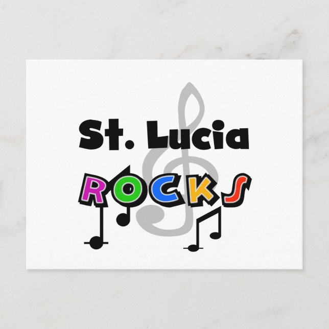 St. Lucia Sten Vykort (Framsida)
