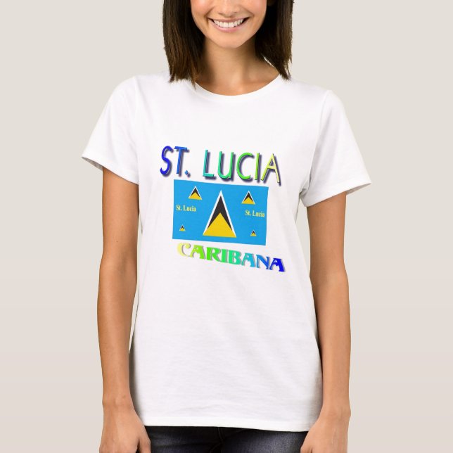 St. Lucia T Shirt (Framsida)