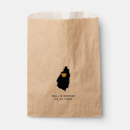 St. Lucia Wedding Favor Treat Sacks, Gift Bags