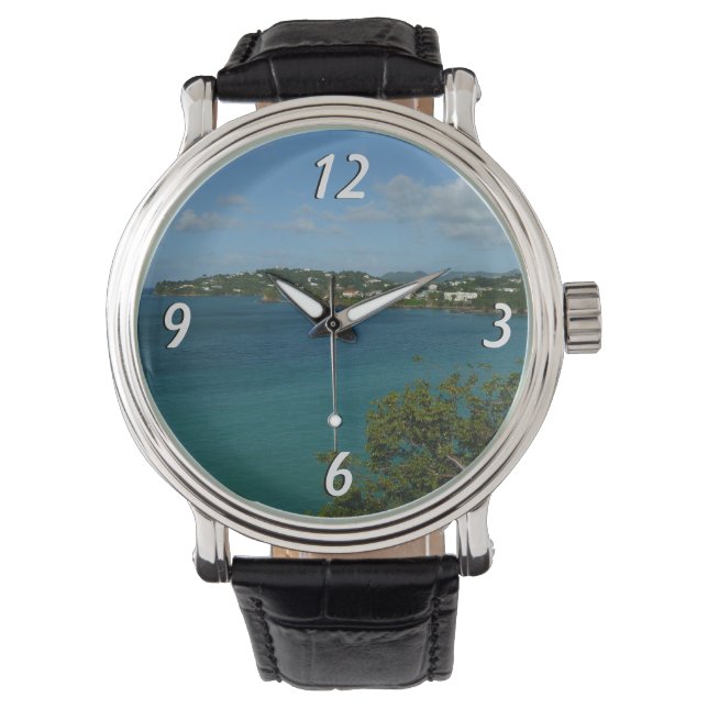 St. Lucias kust Karibisk semesterfoto Armbandsur (Framsida)