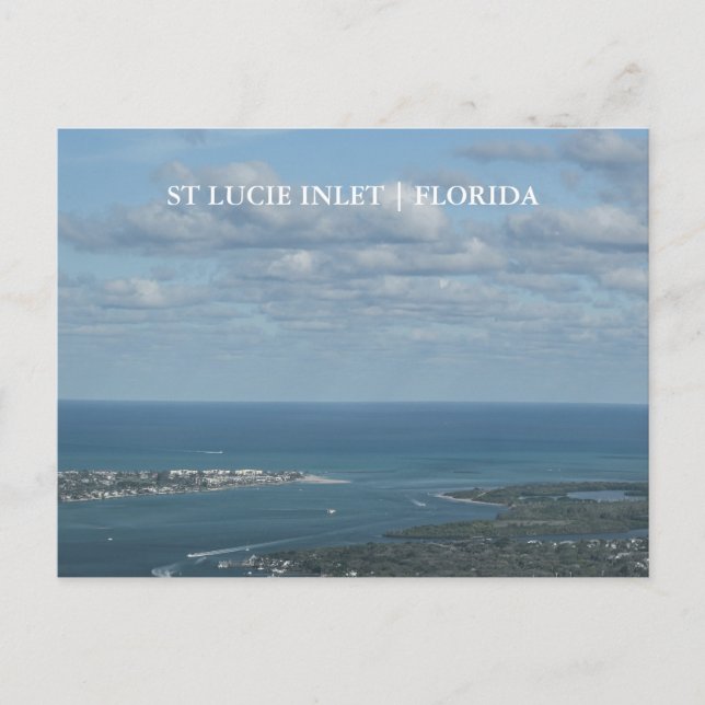 St Lucie Inlet Florida Arial View Vykort (Framsida)