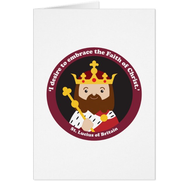 St. Lucius of Britain Hälsningskort (Framsidan)