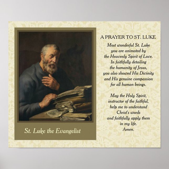St Luke Catholic Patron Saint of Physician Poster (Framsidan)