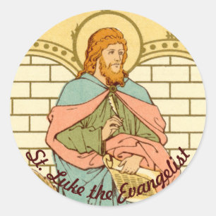 St Luke Evangelist (RLS 08) Runt Klistermärke