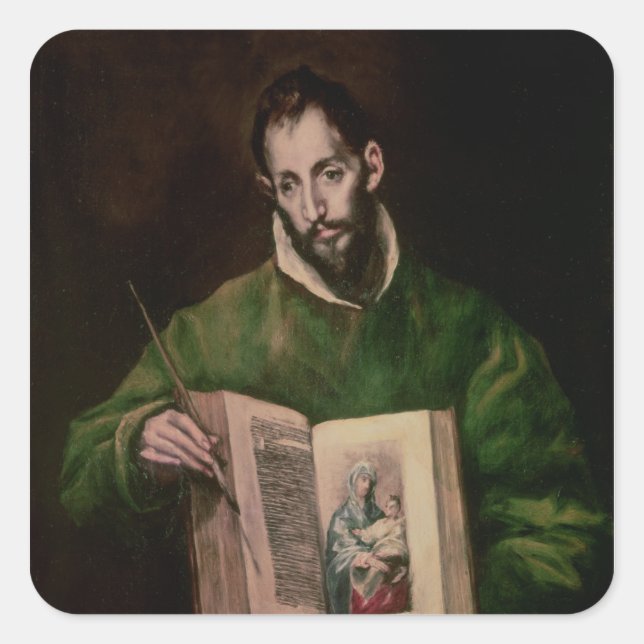 St. Luke Fyrkantigt Klistermärke (Framsida)