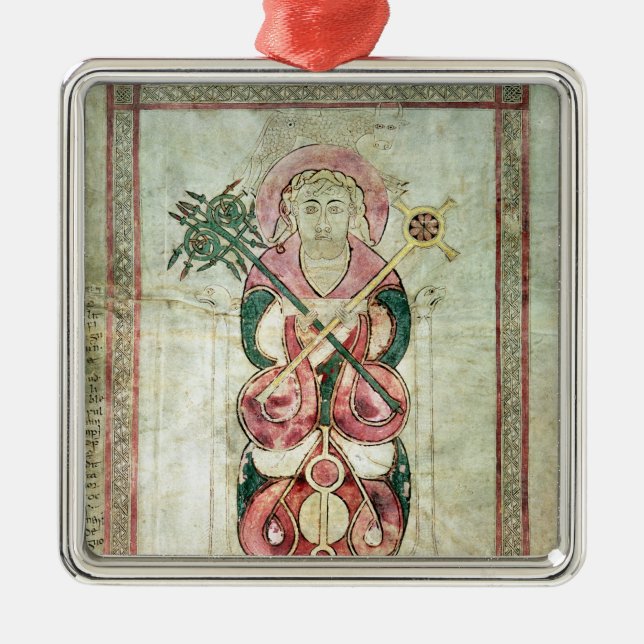 St Luke och hans bevingada kalv Julgransprydnad Metall (Framsidan)