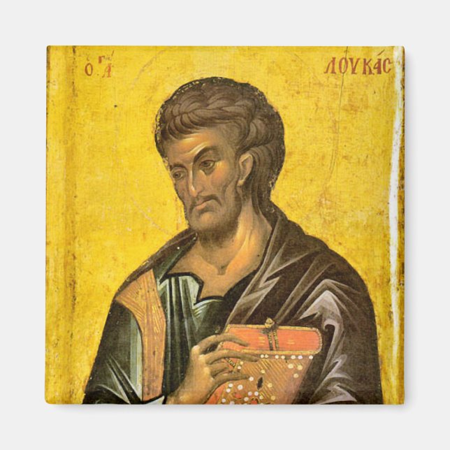 St Luke Orthodox Christian Icon Magnet (Framsidan)