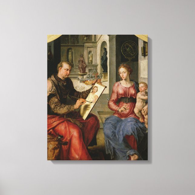St Luke Painting the Virgin, c.1545 Canvastryck (Framsida)