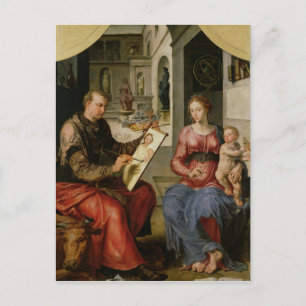 St Luke Painting the Virgin, c.1545 Vykort