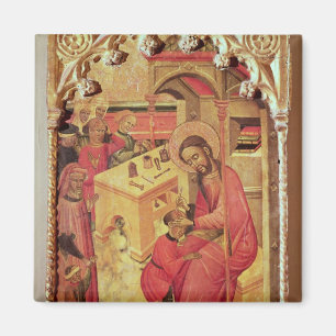 St Luke som fungerar på en man huvud, c.1400-30 Magnet