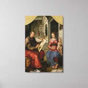 St Luke som målar oskulden, c.1545 Canvastryck