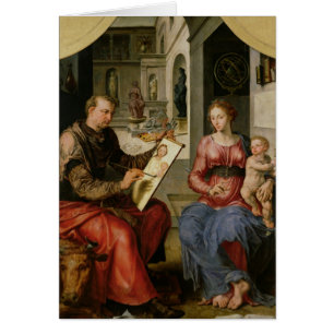 St Luke som målar oskulden, c.1545 Hälsningskort