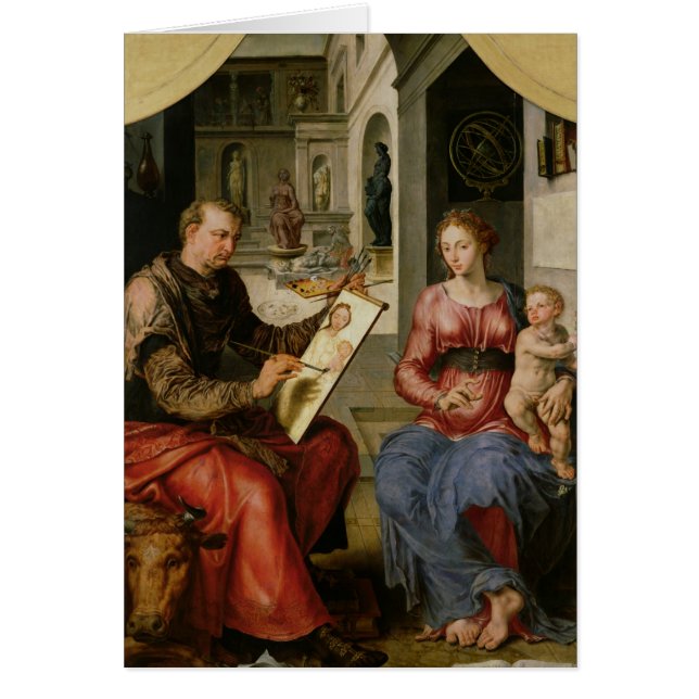 St Luke som målar oskulden, c.1545 Hälsningskort (Framsidan)