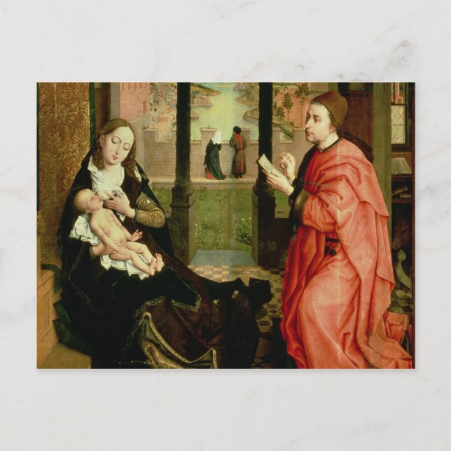 St. Luke Teckning a Porträtt vid Jungfrun Vykort (Framsida)