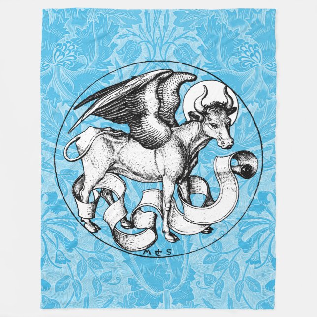 St Luke's Emblem Winged Bull Fleecefilt (Framsidan)