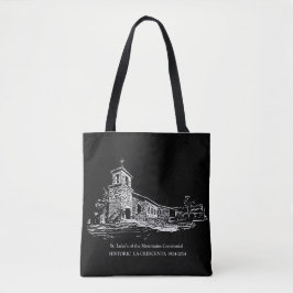 St Luke's of the Mountains Tote BLACK Tygkasse