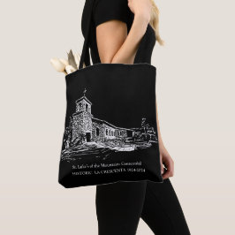 St Luke's of the Mountains Tote BLACK Tygkasse