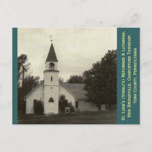 St. Luke's Reformed & Lutheran Church, York Co, PA Vykort