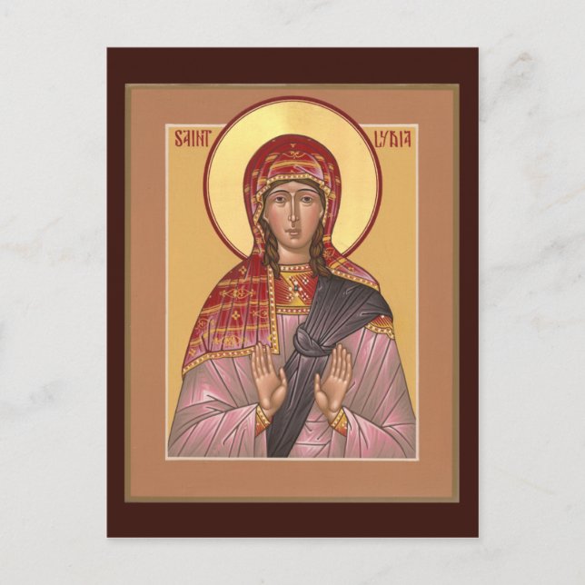 St. Lydia Prayer Card Vykort (Framsida)