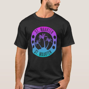 St. Maarten Blue Gradient Sint Martin T Shirt