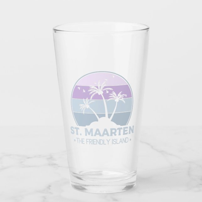 St. Maarten Den vänliga ön retro Sint Martin Glaskopp (Framsida)